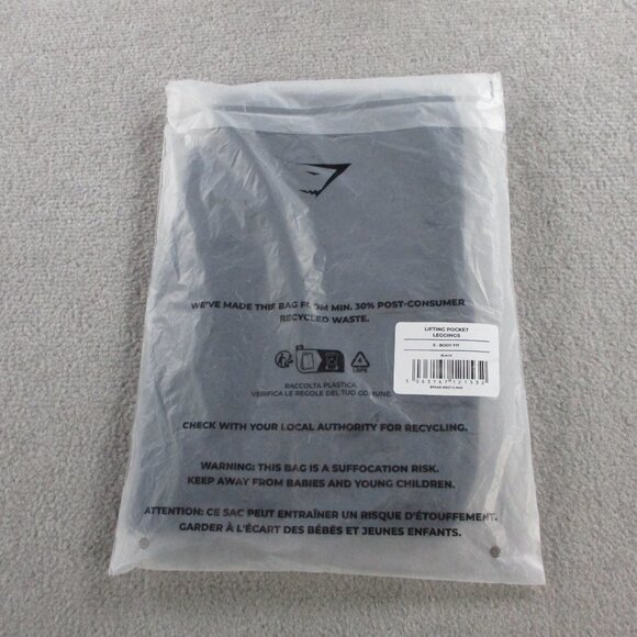 Gymshark Lifting Pocket Leggings Womens Small Black Body Fit High Waisted Gym - Picture 4 of 6